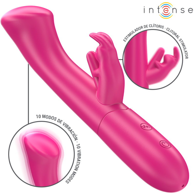 INTENSE - JULIETA RABBIT VIBRATOR 18.6 CM 10 VIBRATIONS PINK INTENSE FUN - 1