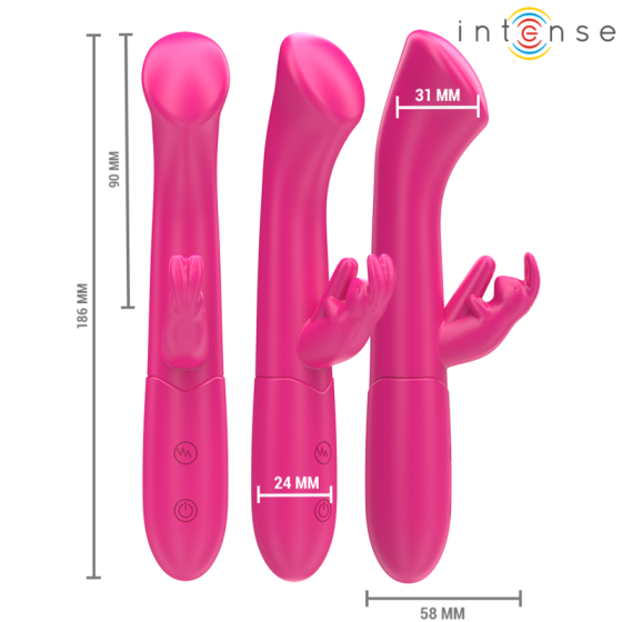 INTENSE - JULIETA RABBIT VIBRATOR 18.6 CM 10 VIBRATIONS PINK INTENSE FUN - 2