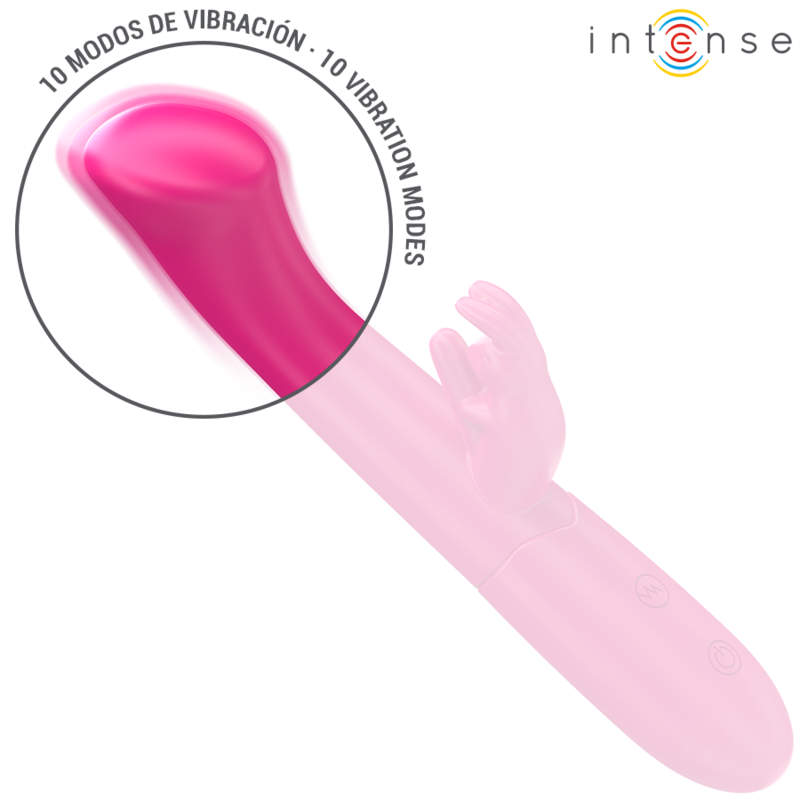 INTENSE - JULIETA RABBIT VIBRATOR 18.6 CM 10 VIBRATIONS PINK INTENSE FUN - 3