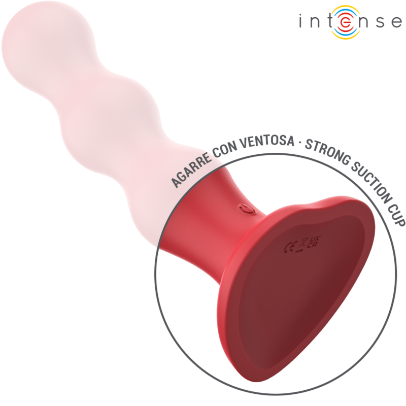 INTENSE - CODY VIBRATOR WITH SUCTION CUP RED REMOTE CONTROL INTENSE FUN - 5