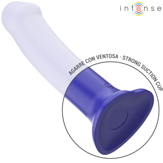 INTENSE - VICTORIA VIBRATOR WITH SUCTION CUP 10 VIBRATIONS DARK BLUE REMOTE CONTROL INTENSE FUN - 4