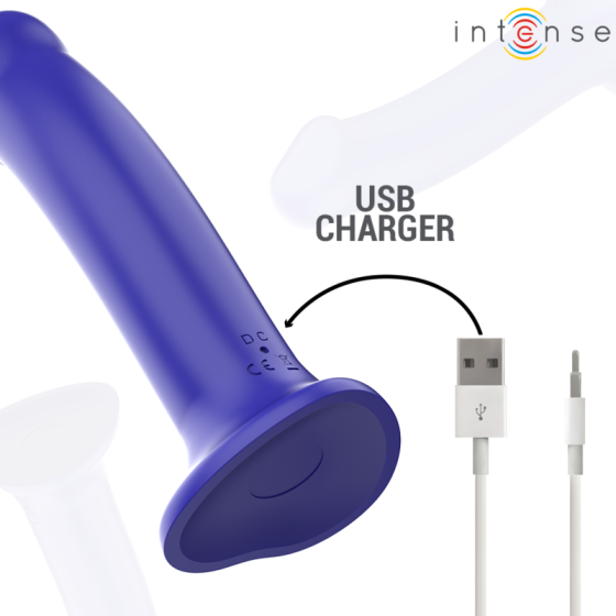 INTENSE - VICTORIA VIBRATOR WITH SUCTION CUP 10 VIBRATIONS DARK BLUE REMOTE CONTROL INTENSE FUN - 6