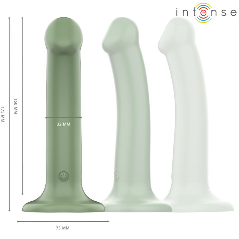 INTENSE - BECCA VIBRATOR WITH SUCTION CUP 10 VIBRATIONS GREEN REMOTE CONTROL INTENSE FUN - 2