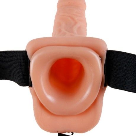 FETISH FANTASY SERIES 9" HOLLOW STRAP-ON WITH BALLS 22.9CM  FLESH FETISH FANTASY SERIES - 2