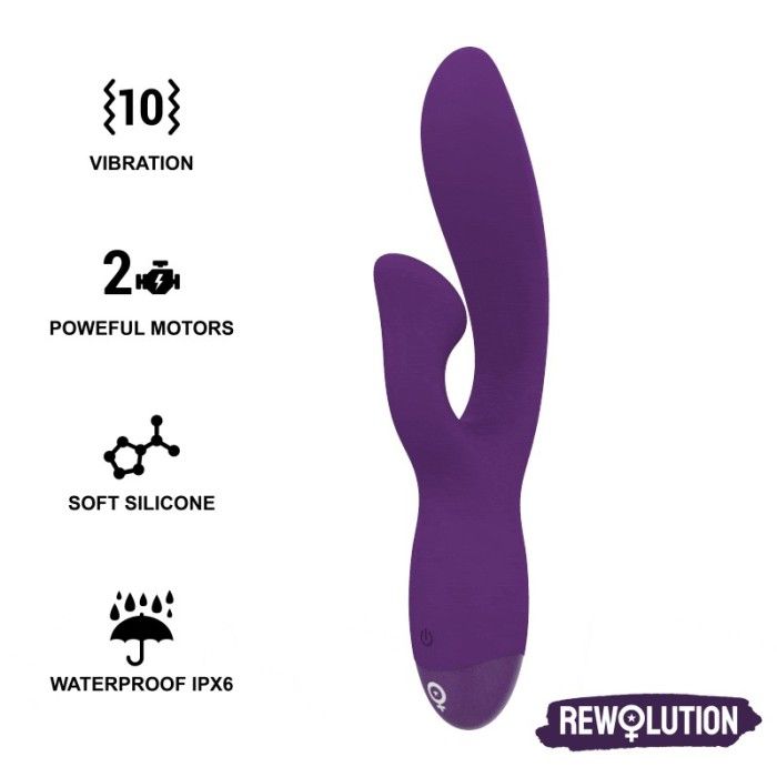 REWOLUTION REWOFUN FLEXIBLE VIBRATOR WITH RABBIT REWOLUTION - 1